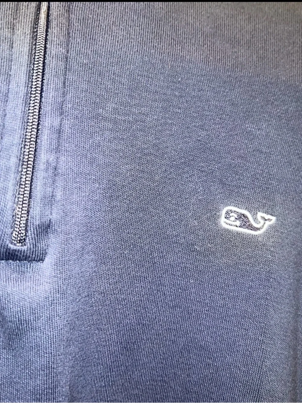 Vineyard Vines Sweater Adult Large Blue Pullover 1/4 Zip 100% Pima Cotton